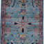 Hand Knotted Wool Area Rug in Blue And Purple