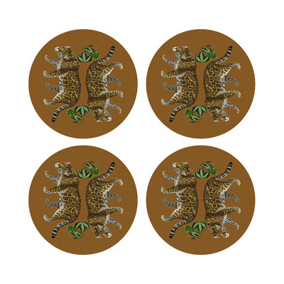 Leopard Seeing Double Pebble 16" Vinyl Placemat