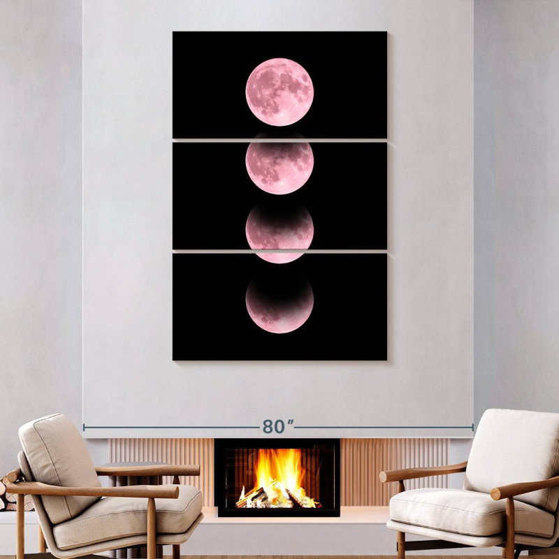 Lune rose pastel Oberle, H 74 po x l 48 po