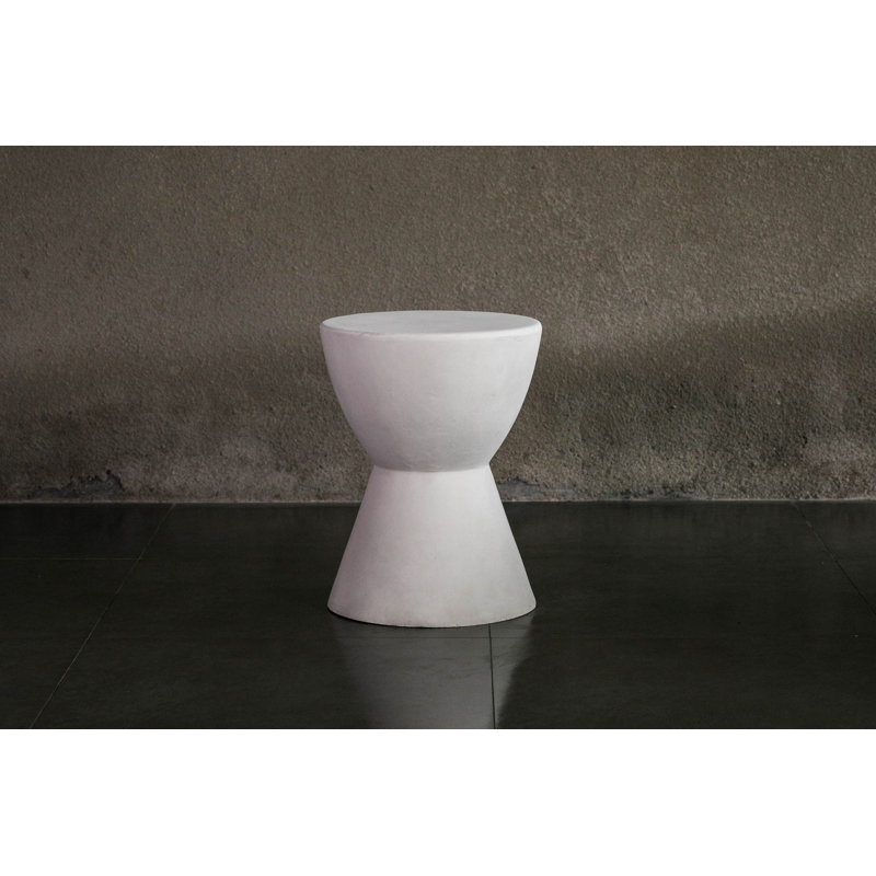 Table de bout Delborah Block, Blanc