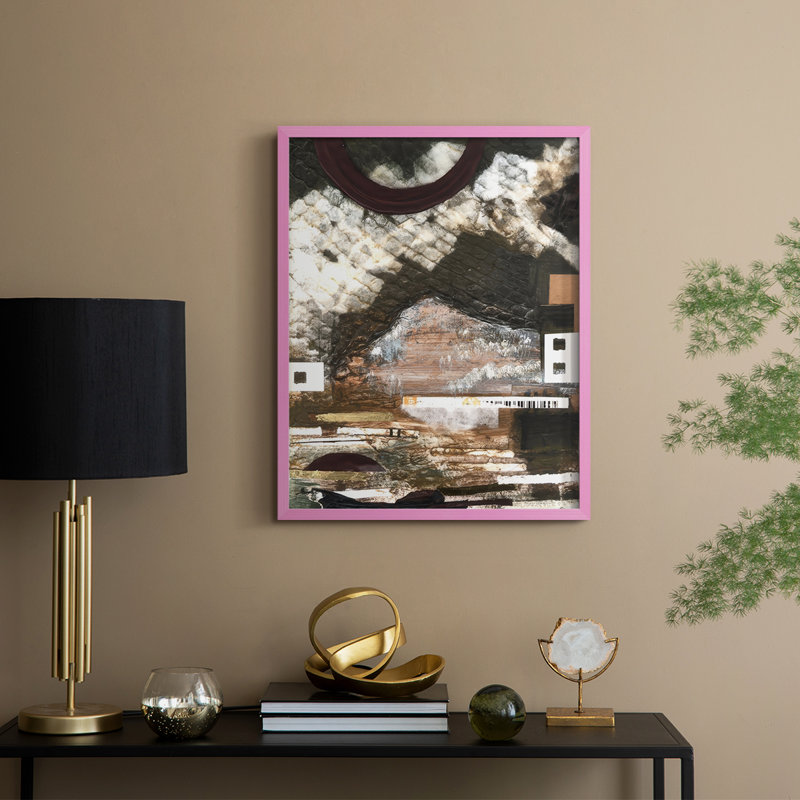 Time to Part Ways I Framed Print - Solid Wood, Pink, 11" H x 9" W