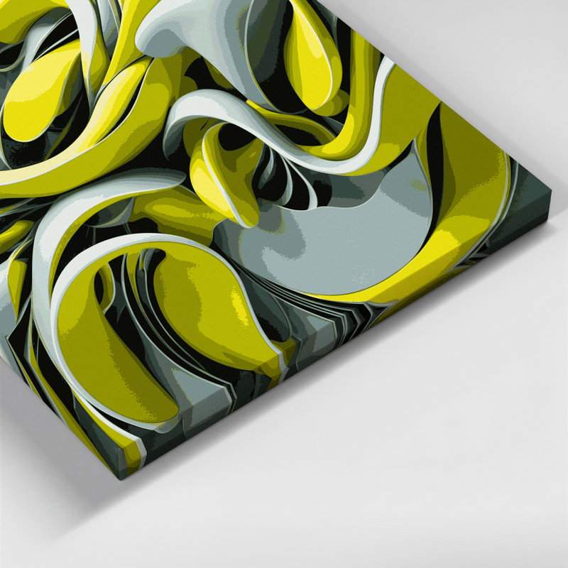 Art mural sur toile Biomorphic Abstraction 19, H 12 po x l 18 po
