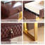 Oil Wax Leather Chic Makeup Table and Vanity Stool Set Premium Faux Leather Vanity Desk with Mirror