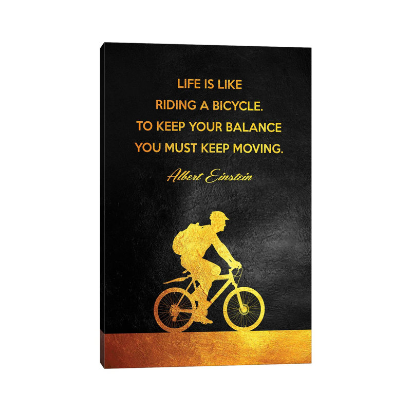 Albert Einstein - Keep Moving by Adrian Baldovino - Wrapped Canvas Print, 66.04 cm H x 45.72 cm W x 3.175 cm D