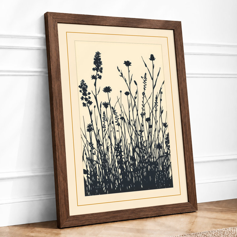 Wildflower Silhouettes Botanical - Print, Walnut, A4 - 29.7 x 21.0 cm