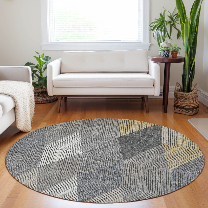 Tapis Aquaisha avec envers antidérapant, Rond 8 pi