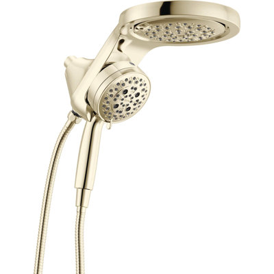6-Setting HydroRain 2-in-1 Dual Shower Head with ProClean Spray, 1.75 GPM