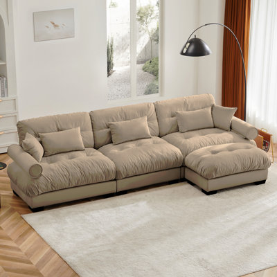 Canapé modulaire en velours surdimensionné Comfort
