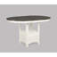 Table ovale extensible de 18 po avec rangement à 5 pièces de style contemporain avec revêtement gris, 5 pièces, avec table de salle à manger de 4 pièces