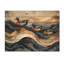 «Ducks Family At The Lake Landscape I» - Décoration murale animal en bois de canard - sur bois de pin naturel-710858708