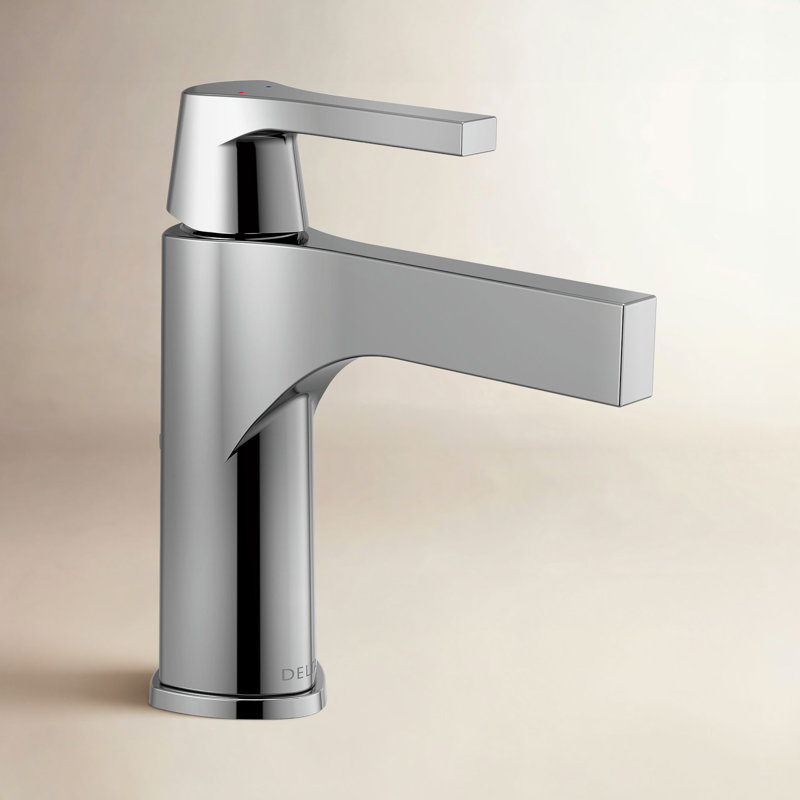 Robinet de salle de bain monotrou avec drain Zura, Chrome