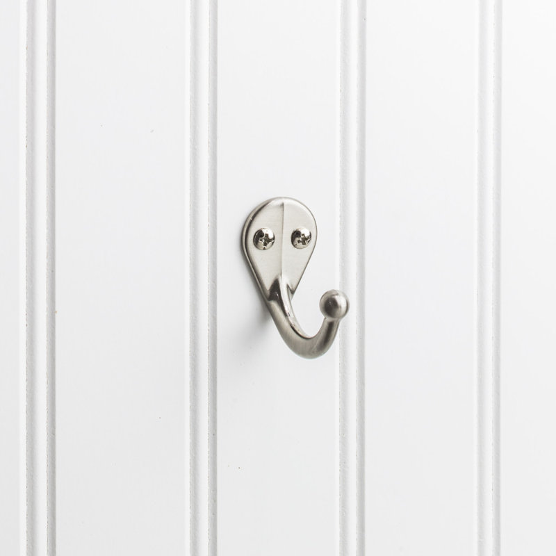 1-34 Single zinc wall mount hook. Finish DBAC., Satin Nickel