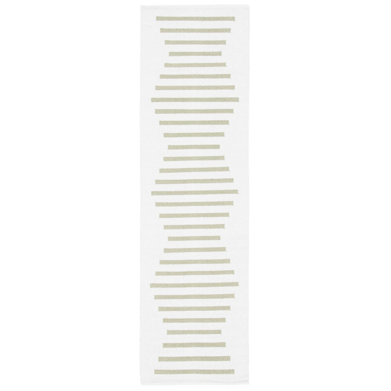Estuardo Hand Woven Cotton Striped Rug, Runner 2'3" x 8'