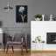 «Shimmering Summer 3 Indigo C» par James Wiens, art mural en verre acrylique, 16 po x 24 po