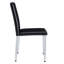 Chaises de salle à manger en polyuréthane noir avec pieds en métal argenté (de 2), conception simple et sièges confortables, coussin à haute élasticité, structure stable à deux pieds, polyvalent pour la décoration intérieure, éponge de siège, rouille-834068593