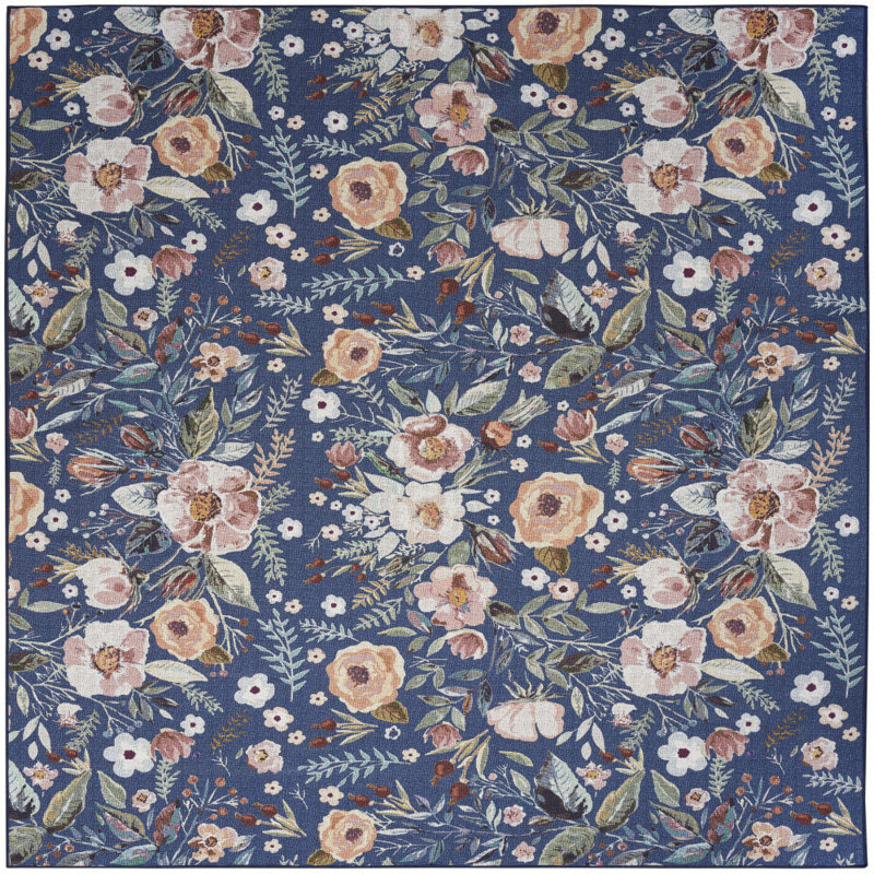 Cierra Machine Washable Cotton Area Rug with Non-Slip Backing, Rectangle 9'2" x 12'