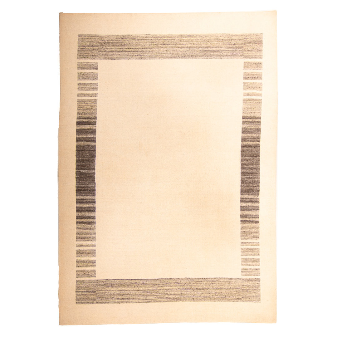 Handgewebter Teppich Brookstead aus Wolle in Beige/Grau