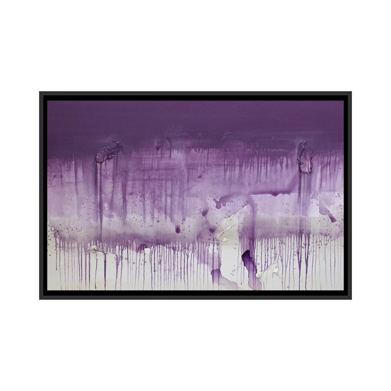 «Sunset», art mural sur toile tendue, H 18 po x l 26 po x P 1,5 po, Toile avec cadre noir, Pas de tapis