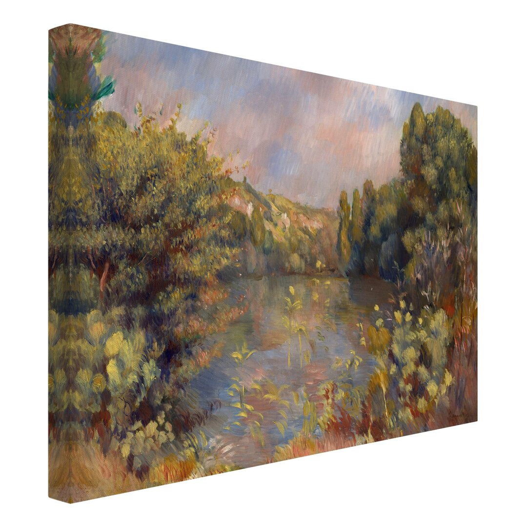 Leinwandbild Landschaft mit einem See von Auguste Renoir