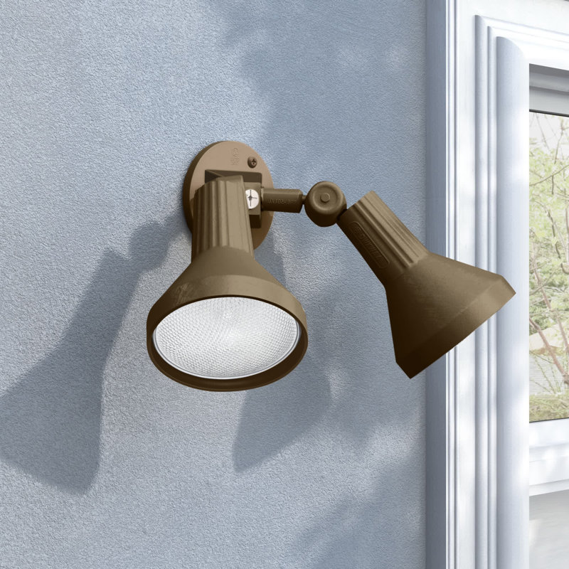  Chaidez 2 Light 15" Outdoor Security Flood Light, Dark Bronze