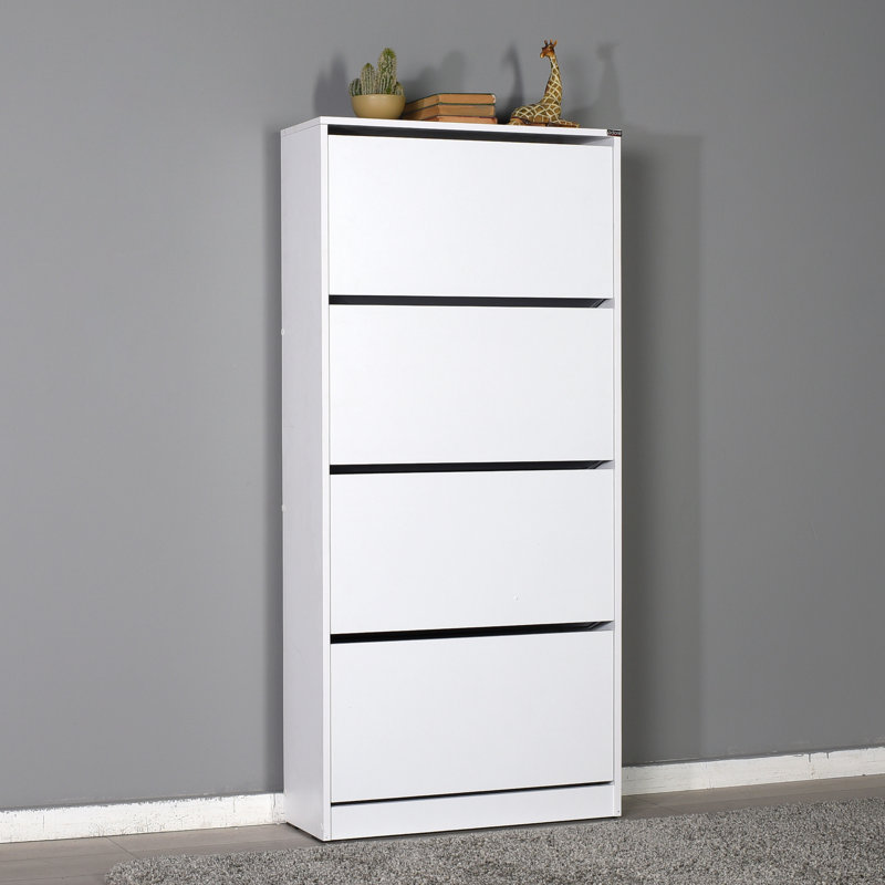 24 Pair Shoe Storage, White