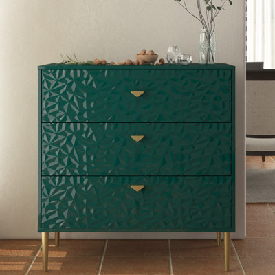 Commode en bois 3 tiroirs Bakke