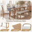 Solid Wood Top Dining Set-1575351705-1575351704