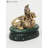 3 Inch Small Brass Cow Krishna on Jade Base