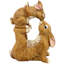 Statue amoureuse lapin en équilibre