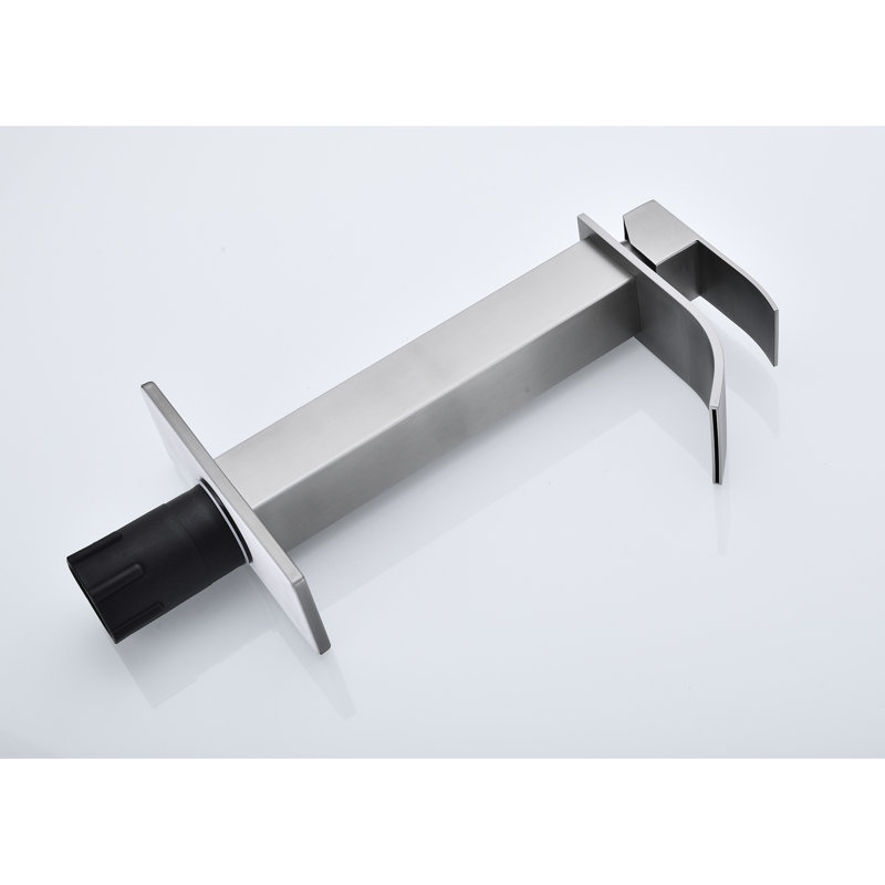Stainless Steel Bathroom Vanity Sink Faucet, Waterfall Spout, Single Handle, Material, Brushed Nickel Appealing,