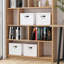 Ensemble de deux boîtes de rangement pliables et empilables avec couvercles pour l'organisation de bureau à domicile en plastique, garages de dortoir convenables, compact de 2 contenants organisant divers articles et fabrication en plastique,