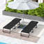 Chaise longue pliante, chaise de bronzage de patio, chaise longue d'extérieur avec dossier inclinable à 4 positions, siège en filet respirant pour plage, bord de piscine, cour, noir-1350252139