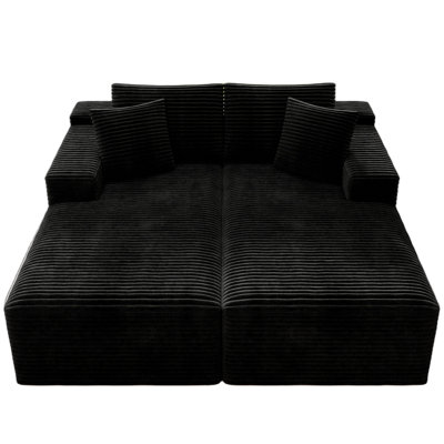 Koli 71" Sleeper Chaise Lounge, Cloud Couch for Livingroom, Corduroy Fabric by Mercer41