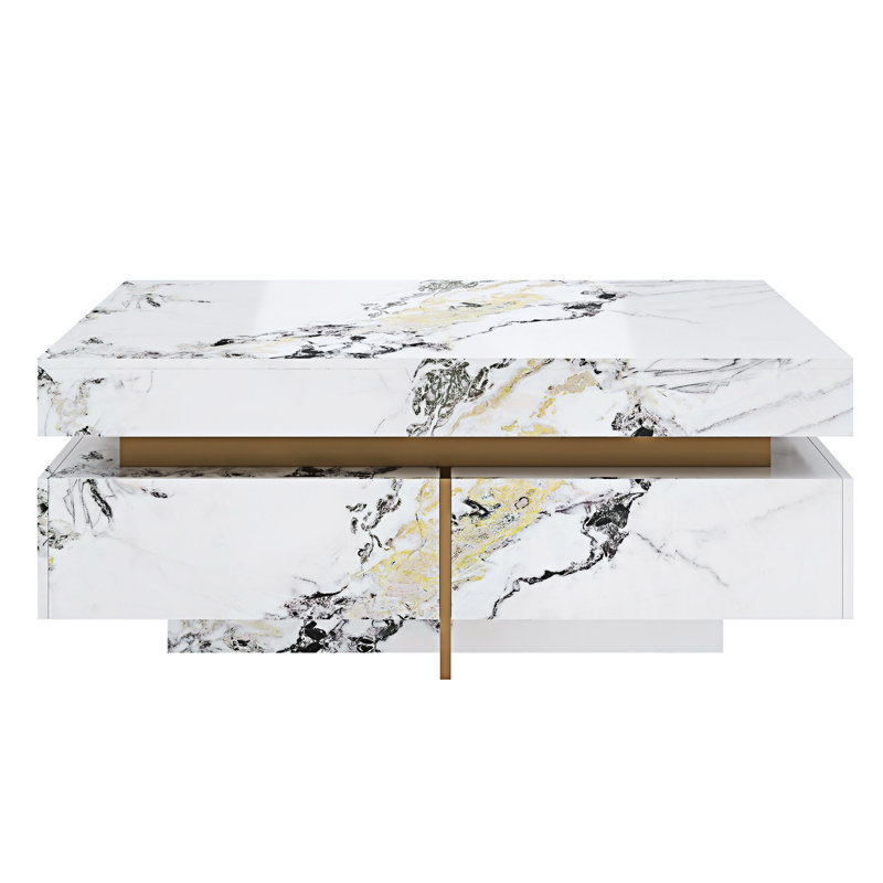 Square Coffee Table With Drawers