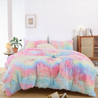 Ensemble d'édredon Fluffy 2 pièces - édredon toutes saisons de luxe avec une taie d'oreiller