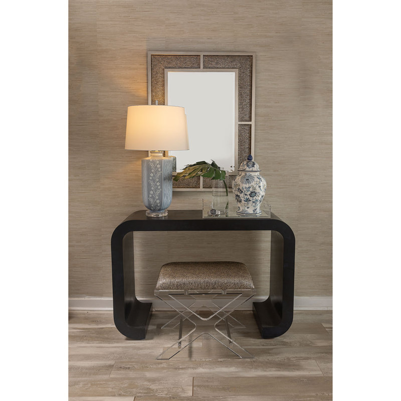 Bedford Rectangle Steel Mirror, Silver/Black