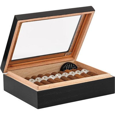 Humidor Ebern Designs Travel Glass Top (20 Cigars)