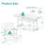 Ensemble de table d'extérieur 66 po et 4 chaises de patio rectangulaires Hdps 66 po avec trou pour parasol 1,96 po-130000295-130000294
