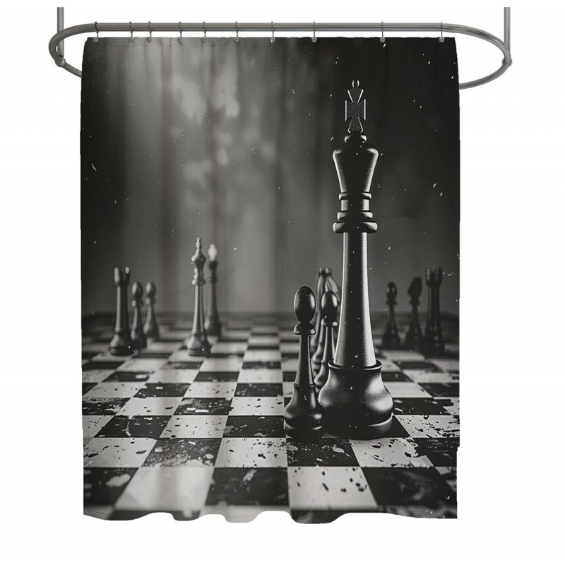 Tomeica Geometric Shower Curtain, 73" H x 70" W