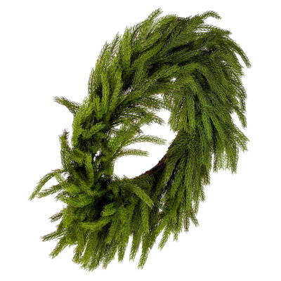 28'' Faux Pine Plastic Wreath