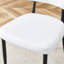Chaise de salle à manger blanche minimaliste (4) - Dossier incurvé ergonomique pour le confort, rembourrage en éponge à rebond élevé, structure en métal robuste, fonction de glissement, facilité d'assemblage, processus-1653226013-1653226002