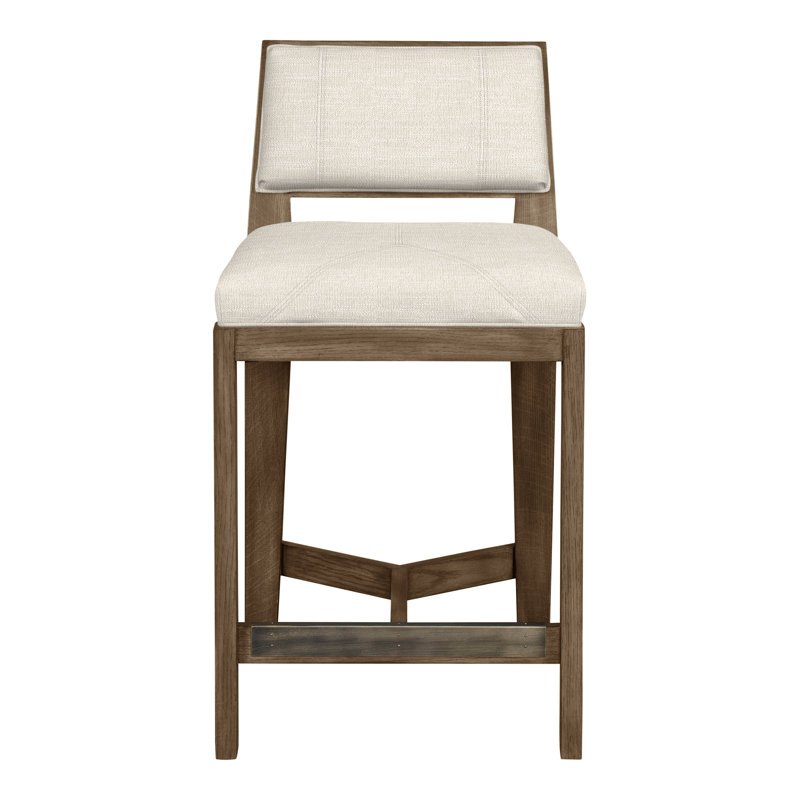 Scoville By Thom Filicia Upholstered Counter Stool with Solid Wood Frame, Hampton, Lin Tommy