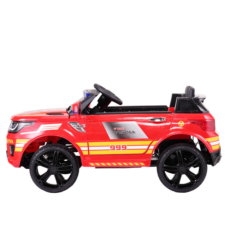 Red 12V Kids Ride-On SUV with Remote Control and Siren