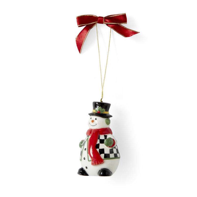 Black & White Snowman Ornament