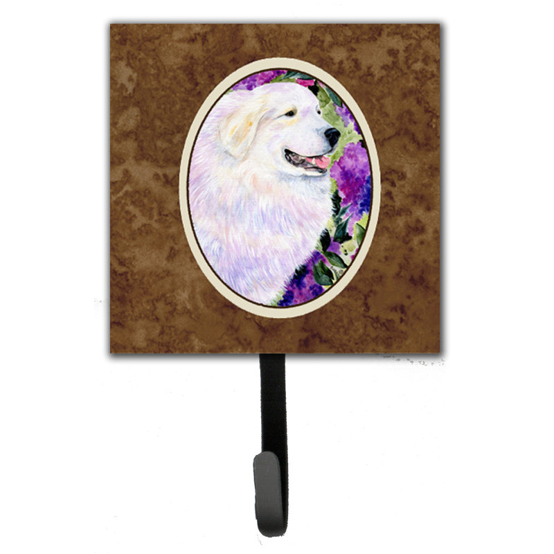 Porte-laisse et crochet mural great pyrenees