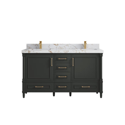 Ensemble de meuble-lavabo double 60 po Aberdeen