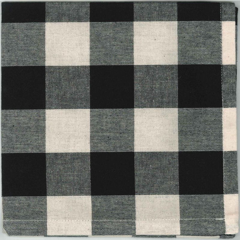 Serviette en coton 18" table, Noir