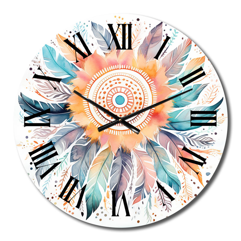 Horloge murale pastel Boho Dreamcatcher II, Moyenne