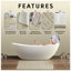 2 Piece Bathroom Rug Set Greek Key Pattern Bath Mat & Pedestal Mat Non Slip Rubber Back Soft Absorbent Mats-19840738