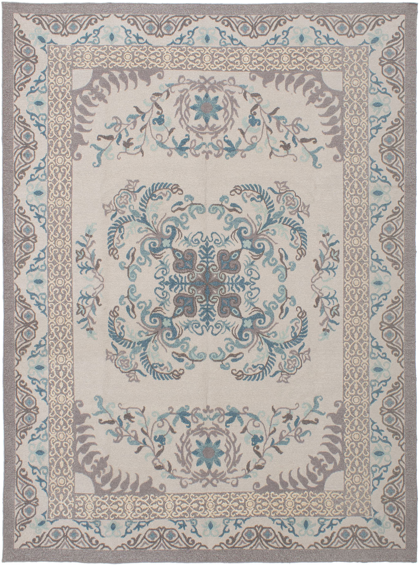 Darby Rug Darby Home Co Barrette Sumak Handwoven Flatweave Wool Light Grey Area ...